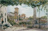 ФРАНЦ ЛЮДВИГ КАТЕЛЬ. Вилла Мальта в Риме. Около 1840