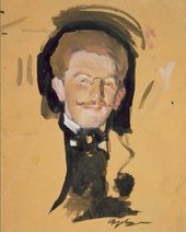 В.А. Серов. Портрет Л.С. Бакста. Первая половина 1900-х.