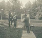 В.А. Серов пишет портрет князя Ф.Ф. Юсупова-старшего. 1909