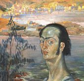 Автопортрет с шеей Рафаэля. Около 1921