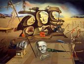 Нос Наполеона, превращенного в беременную женщину, которая гуляет как грустная тень среди древних руин. 1945