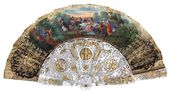 Веер plié «Праздничный ужин в парке». Испания. 1850-е