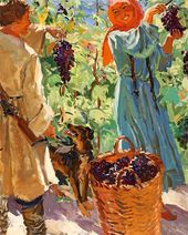 Иллюстрация к повести Л.Н. Толстого «Казаки». Оленин и Марьяна. 1952