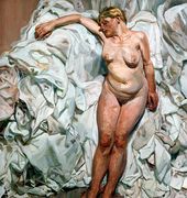 Обнаженная на фоне простыней. 1988–1989. © Lucian Freud