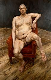 Ли Бауэри (сидящий). 1990. © Lucian Freud