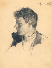 А.М. КОРИН. Портрет художника Денисова. 1887