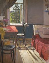 А.М. КОРИН. Комната художника в имении Марьино. Начало 1900-х