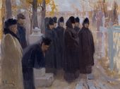А.М. КОРИН. Панихида по И.М. Прянишникову. 1900
