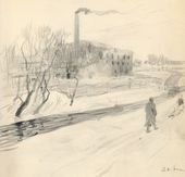 А.М. КОРИН. Городской пейзаж. 1901