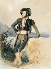 В.И. ШТЕРНБЕРГ. Айвазовский в костюме тореадора. 1843