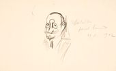 Л.С. БАКСТ. И.Э. Грабарь. Карикатура. 1902