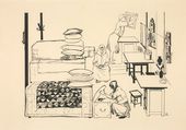 В.И. ЛЮШИН. В общежитии работниц фабрики «Красная Роза». Вторая половина 1920-х