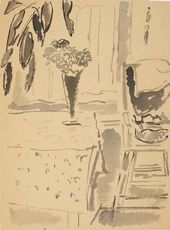 А.Ф. СОФРОНОВА. Интерьер с детским стулом. 1958