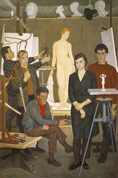 Групповой портрет студентов-скульпторов. 1964