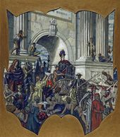 А.Н. БЕНУА. Триумф Европы. Эскиз панно для торцевой стены ресторана Казанского вокзала. Окончательный вариант. 1916