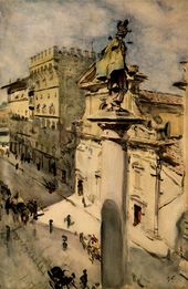 В.А. СЕРОВ. Улица Торнабуони (Via Tornabuoni) во Флоренции. 1904