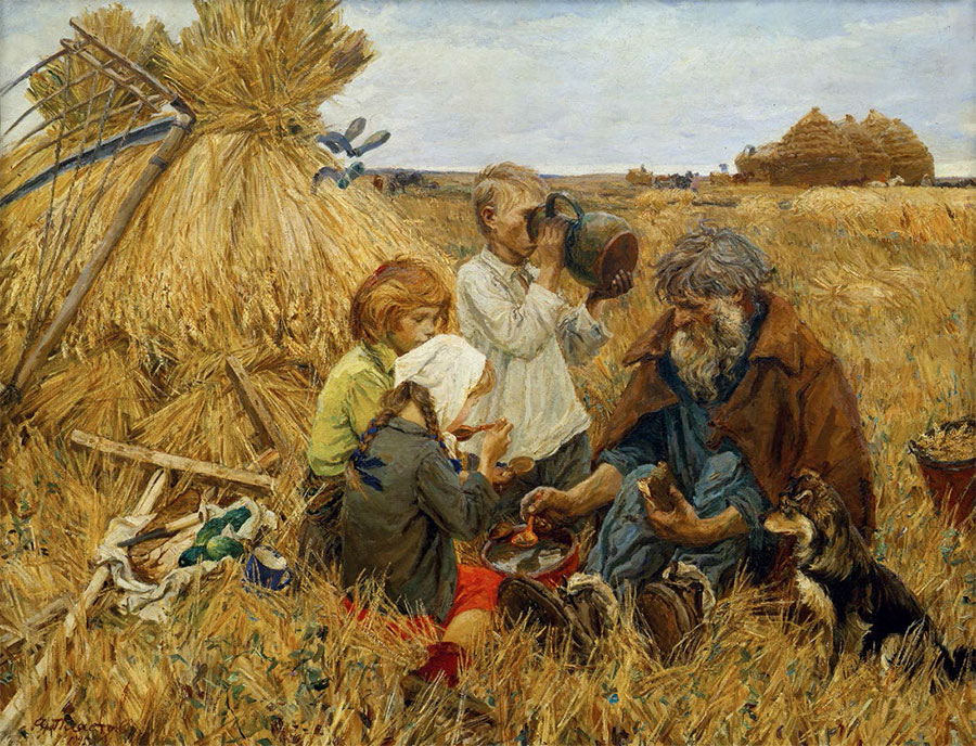 А.А. ПЛАСТОВ. Жатва. 1945