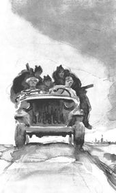 ВИКТОР ЦИГАЛЬ. По фронтовой дороге. Из серии «Рисунки военных лет». Из фронтового альбома. 1943–1945