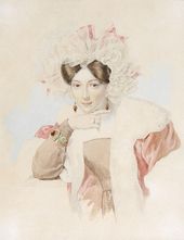 П.Ф. СОКОЛОВ. Портрет Ю.П. Соколовой. Около 1827