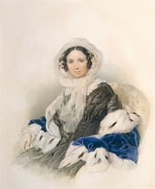 П.Ф. СОКОЛОВ. Портрет Е.Ф. Рюминой. 1846