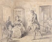Павел П. СОКОЛОВ. Гринев в доме коменданта. 1860-е
