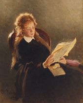 И.Е. РЕПИН. Читающая девушка. 1870