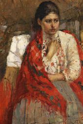 П.И. КОТОВ. Портрет девушки. 1900-е