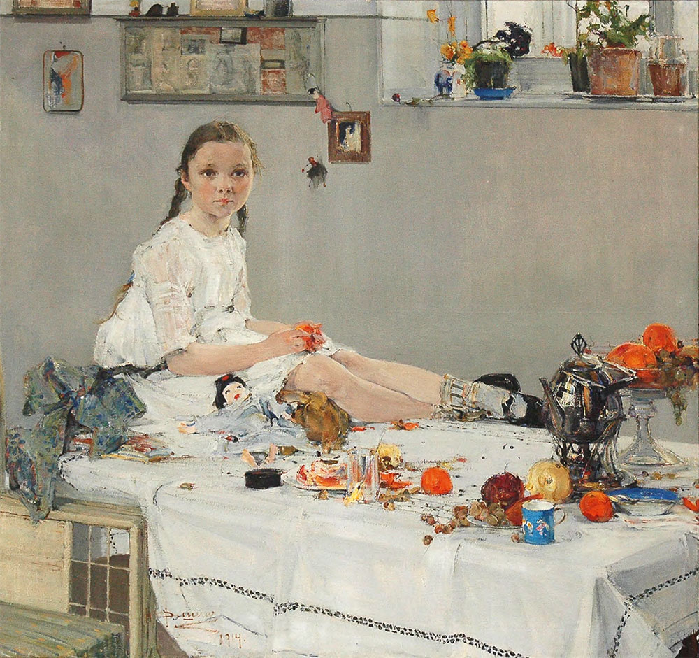 Н.И. ФЕШИН. Портрет Вари Адоратской. 1914