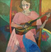 А.В. ЛЕНТУЛОВ. Портрет (Женщина с гитарой). 1913 (?)