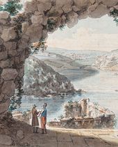 Емельян Михайлович КОРНЕЕВ (1780–1839). Вид Балаклавского залива. 1804. Фрагмент