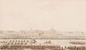 Максим Никифорович ВОРОБЬЕВ (1787–1855). Церемониальное шествие персидского посольства перед Зимним дворцом 20 декабря 1815 года. 1815–1816