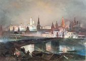 Николай Николаевич КАРАЗИН (1842–1908). Иллюминация Кремля во время торжеств по случаю коронации императора Николая II. 1896