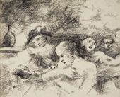 Композиция с кошкой. Конец 1910-х