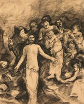 Фрагмент фрески. Эскиз. 1921