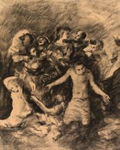 Фрагмент фрески. Эскиз. 1921
