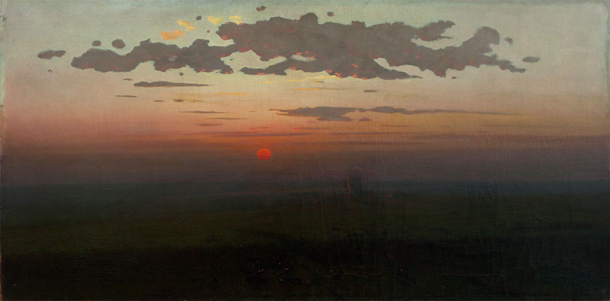 Закат в степи. 1900