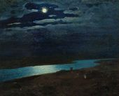 Ночь на Днепре. Уменьшенный вариант-повторение картины «Лунная ночь на Днепре» (1880, ГРМ)