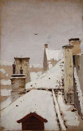 Крыши. Зима. 1876