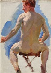 Этюд к картине «Купание коней». Обнаженное тело №1. 1937–1938