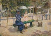 Дама на скамейке. 1900-е