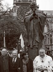 Зураб Церетели, мэр Парижа госпожа Анн Идальго, архиепископ Парижский, кардинал Андре Вен-Труа