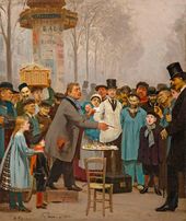 И.Е. РЕПИН. Продавец новостей в Париже. 1873