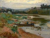 И.Е. РЕПИН. Пейзаж с лодкой. 1875