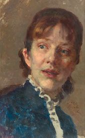 И.Е. РЕПИН. Голова молодой женщины. Этюд для картины «Не ждали» (1884–1888, ГТГ)