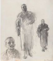 И.Е. РЕПИН. Фигура в рост и голова входящего. 1883–1884