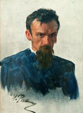 И.Е. РЕПИН. Мужская голова. Этюд к картине «Не ждали»