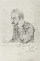 И.Е. РЕПИН (?). Портрет писателя И.Л. Щеглова. 1890 (?)