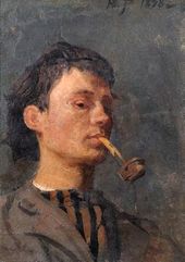 Ю.И. РЕПИН. Автопортрет с трубкой. 1898