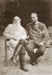 Л.Н. Толстой и В.Г. Чертков. Июль 1906. Ясная Поляна