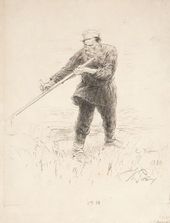 И.Е. РЕПИН. Л.Н. Толстой на косьбе. 1887
